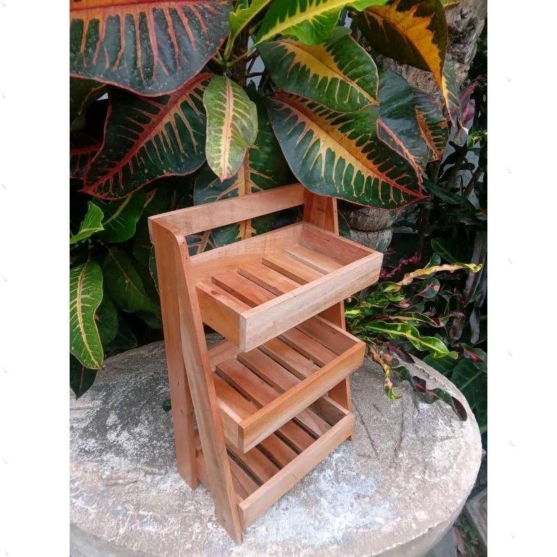 Rak Bawang Minimalis 3 Susun KAYU / Rak Bumbu Dapur / Rak Dapur / Rak Bawang Susun 3 KAYU