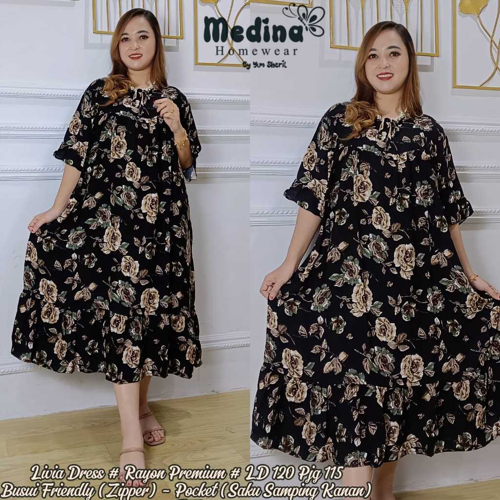 Daster Jumbo Rayon Premium Medina Homewear