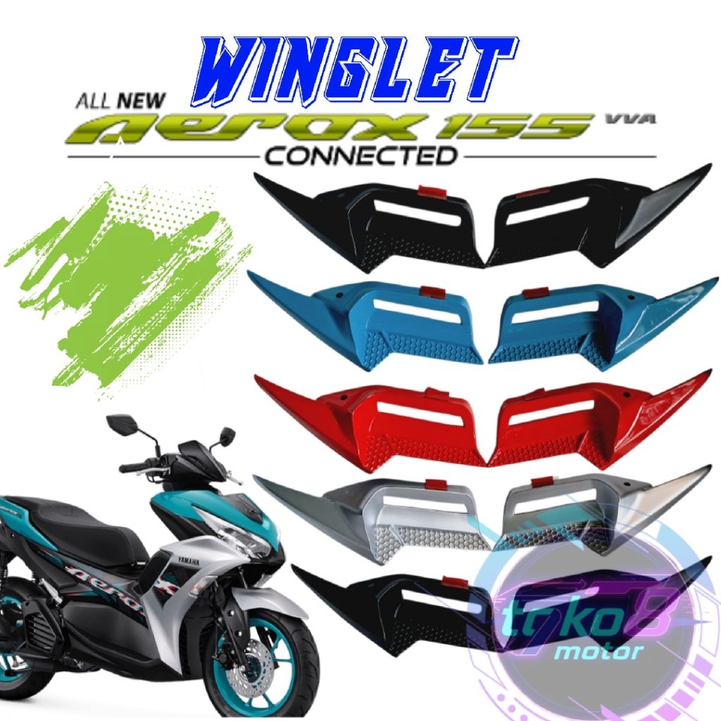 Winglet New Aerox Connected Model Moto GP 2021_2024