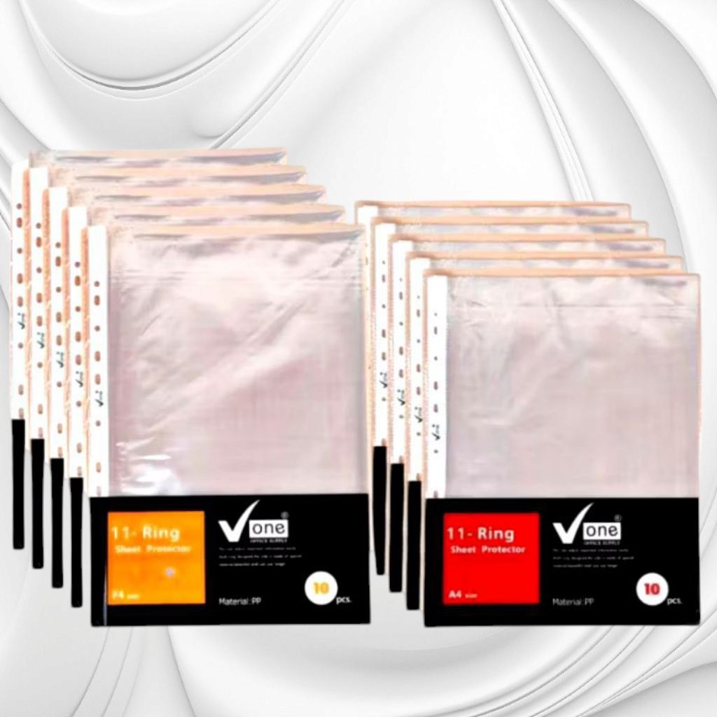 

Sheet Protektor 11 Ring V one pelindung kertas A4 10 pcs