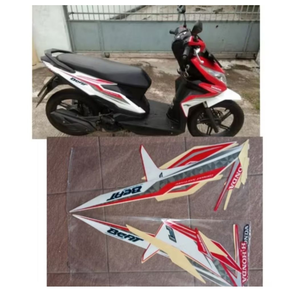 STIKER STRIPING LIS BODY HONDA BEAT ESP ISS 2017 ORI FUL SET BODY MOTOR