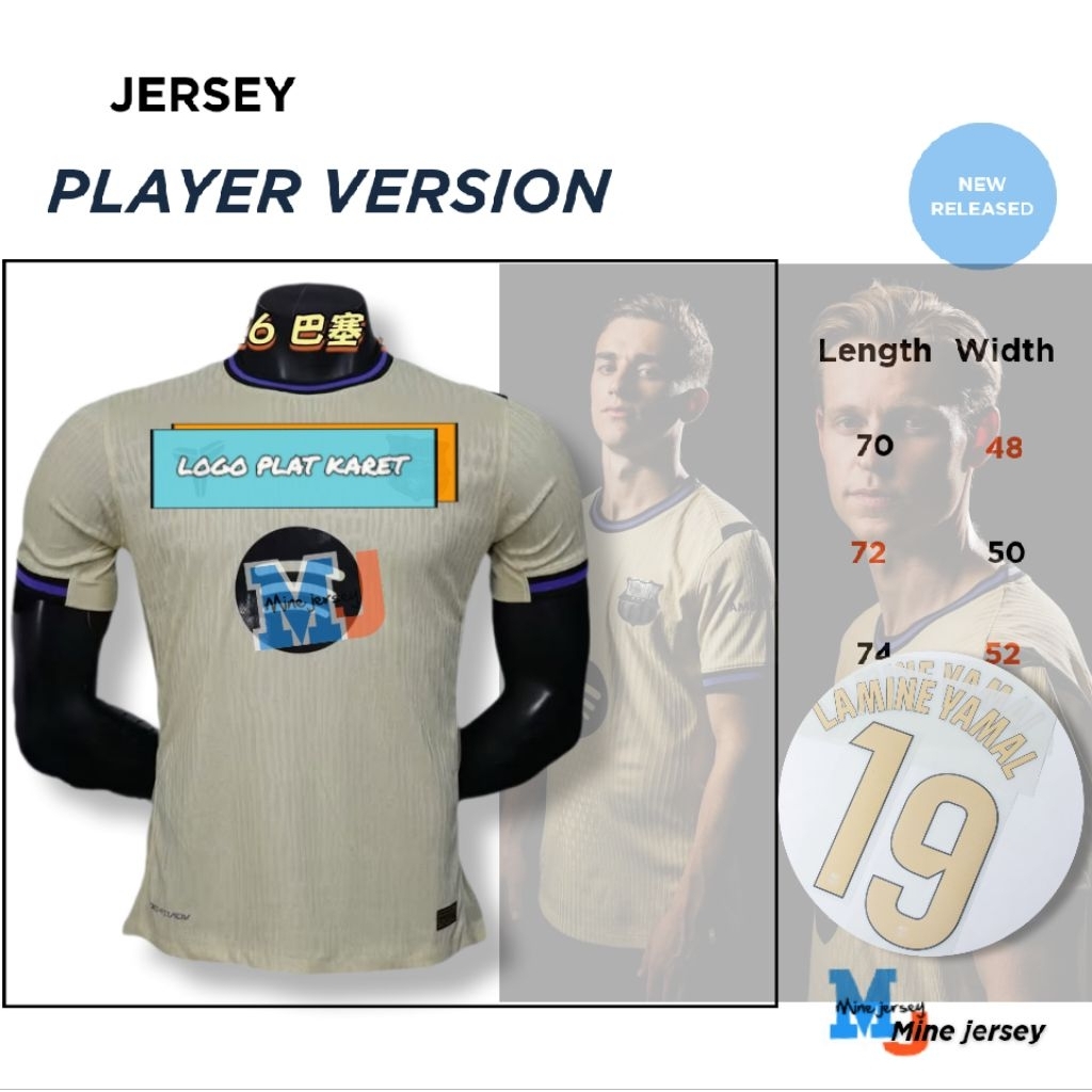 Jersey Player issue Barcelona Away 2025 26 Player Version