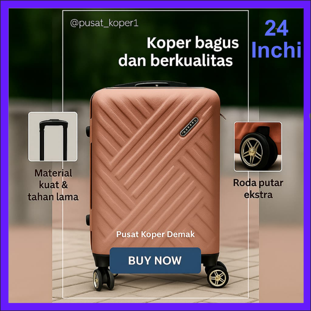 Koper JATENG Tas import Koper Travel Trolly Size 24 / 20 INCHI Polo Type 2026 Inchi Tas wanita impor