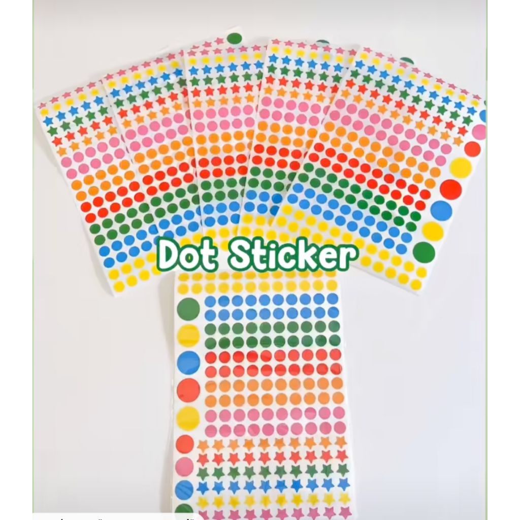 

Dot stiker warna warni sticker bulat bintang
