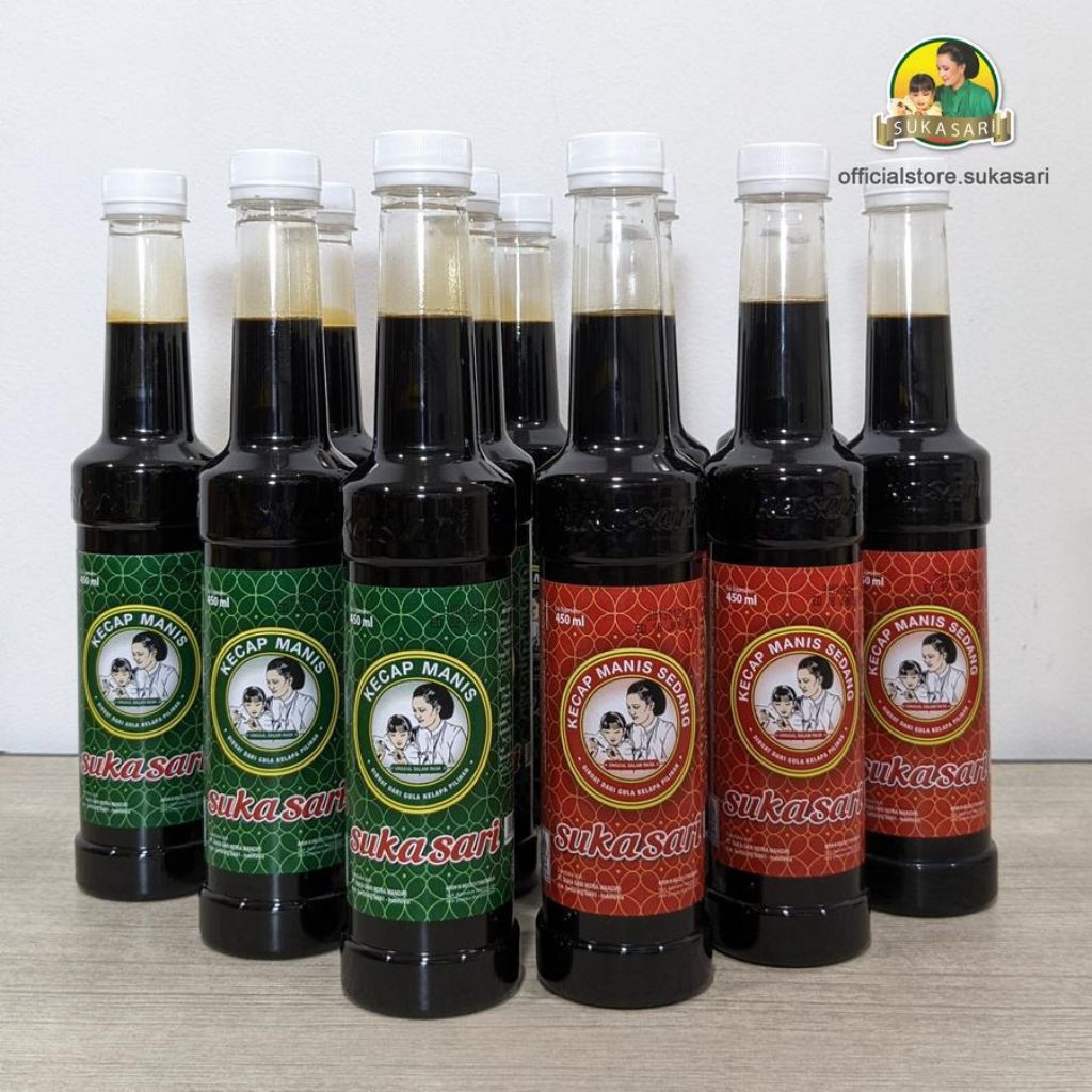 

Sukasari Kecap Botol Plastik 450 ml / Manis / Manis Sedang