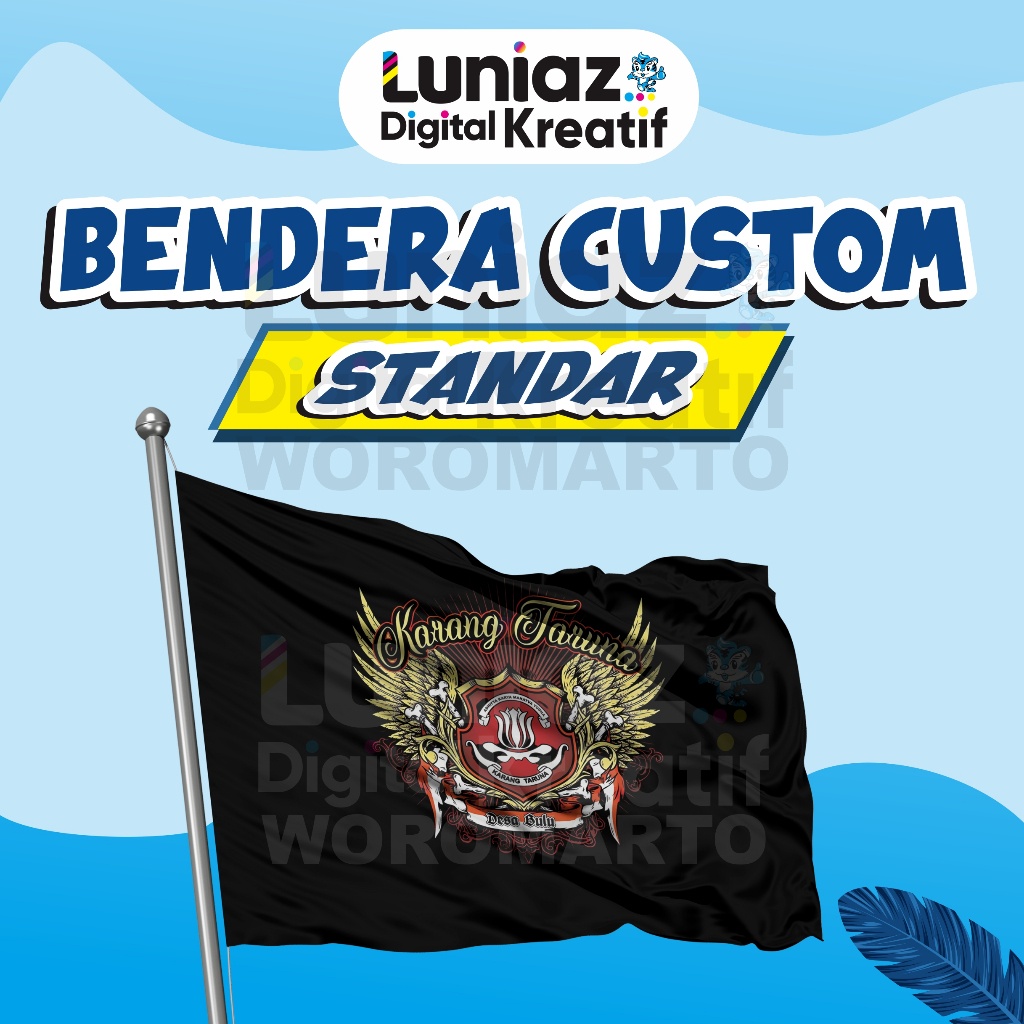 BENDERA CUSTOM GIANT FLAG BISA CUSTOM UKURAN | BAHAN CAMPURAN POLIESTER & KATUN CUSTOM PRINTING BEND