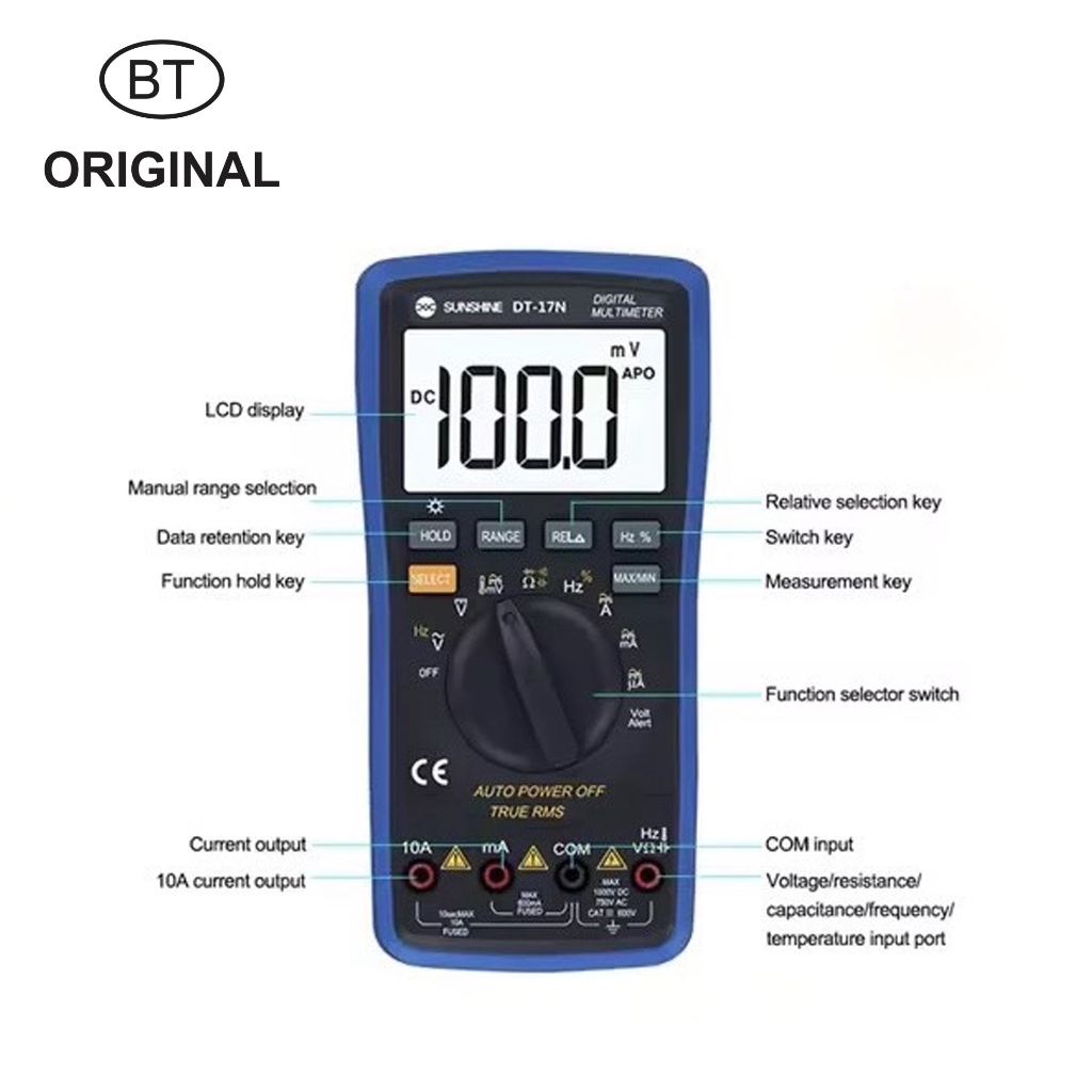 MULTITESTER DIGITAL - SUNSHINE DT-17N ORIGINAL