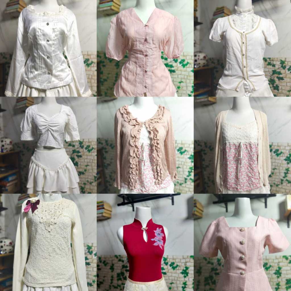 Top Coquette / y2k style / pink coquette / cardigan preloved / vintage / Morikei stytle / cottage / 