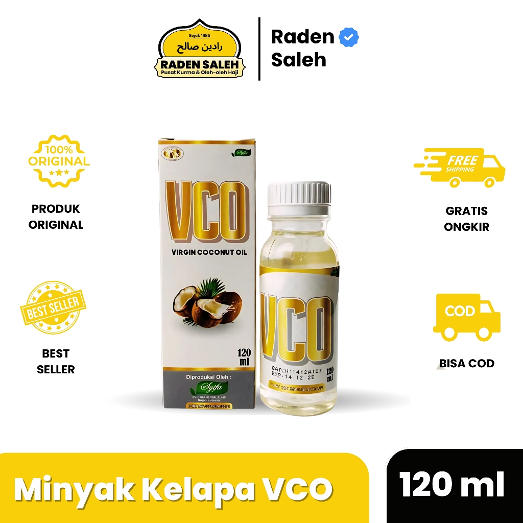 

VCO 120 ML VIRGIN COCONUT OIL SYIFA 100% MINYAK KELAPA MURNI