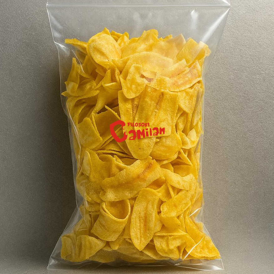 

Filosofi Camilan - Keripik Pisang Asin Gurih Renyah dan Manis Kemasan - 250G