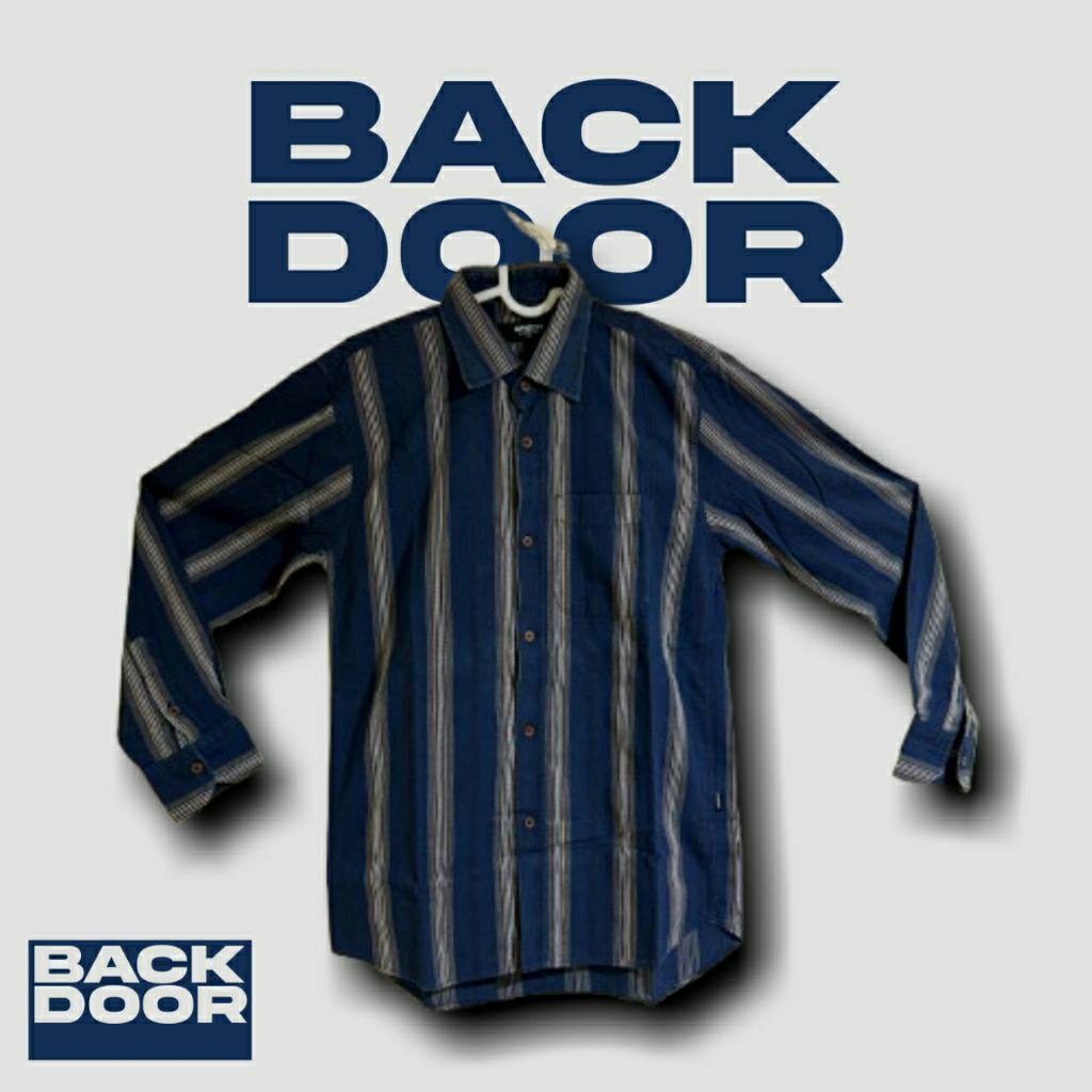 Kemeja lengan panjang pria Kemaja Formal Kemeja garis garis