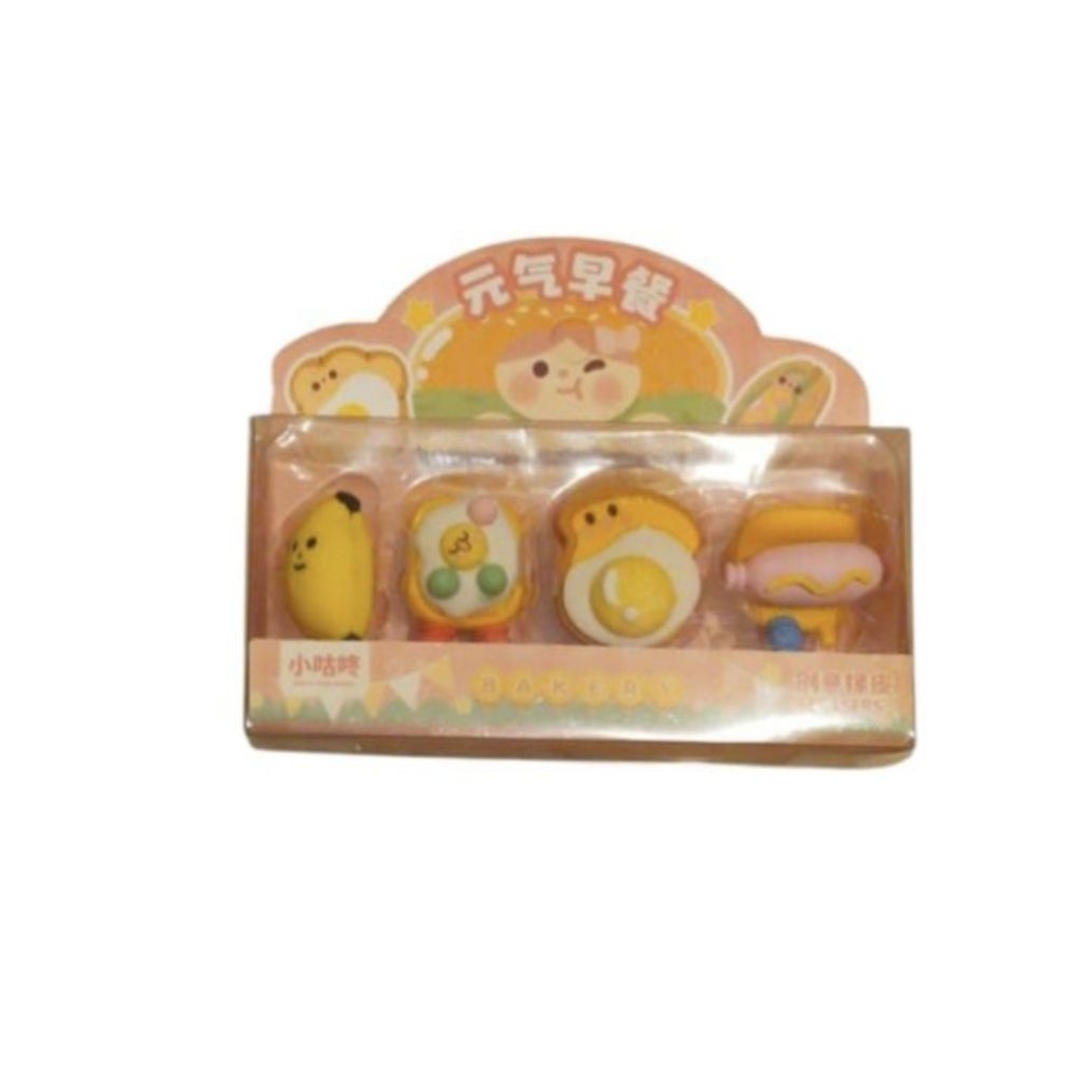 

Penghapus/eraser 3D pokemon/sanrio/kory/eggy party/food set 4pcs