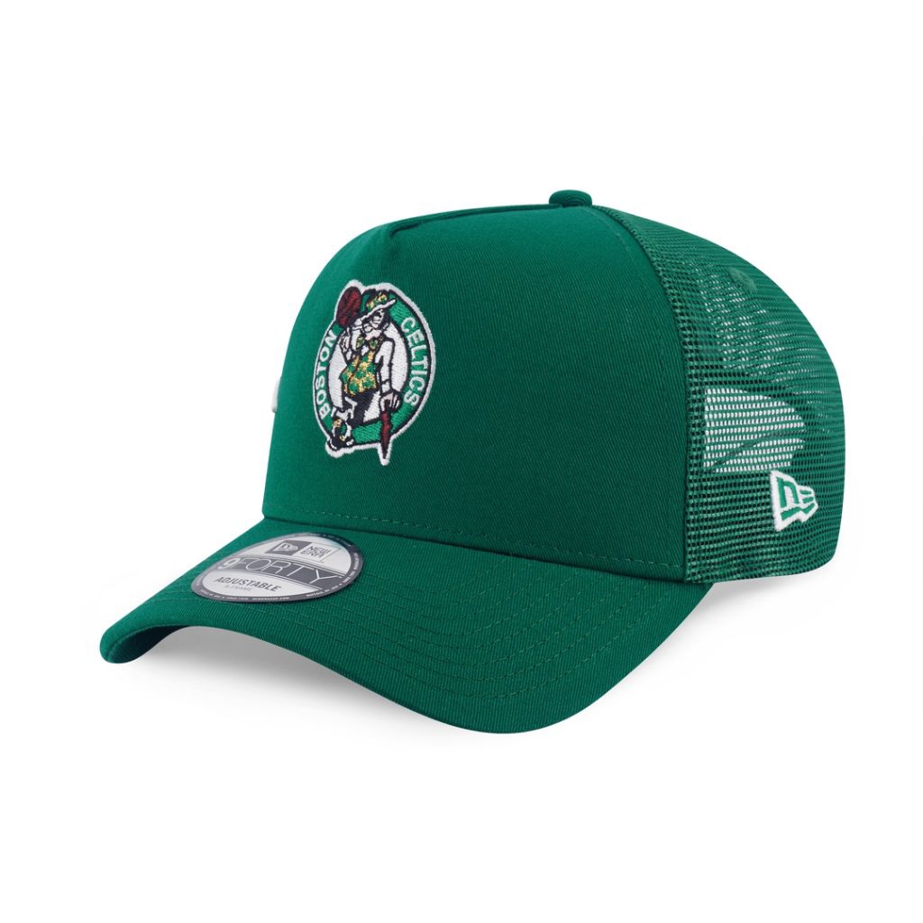 Topi New Era Cap Boston Celtics Mix League Script Trucker Type A Frame 9Forty Adjustable Original