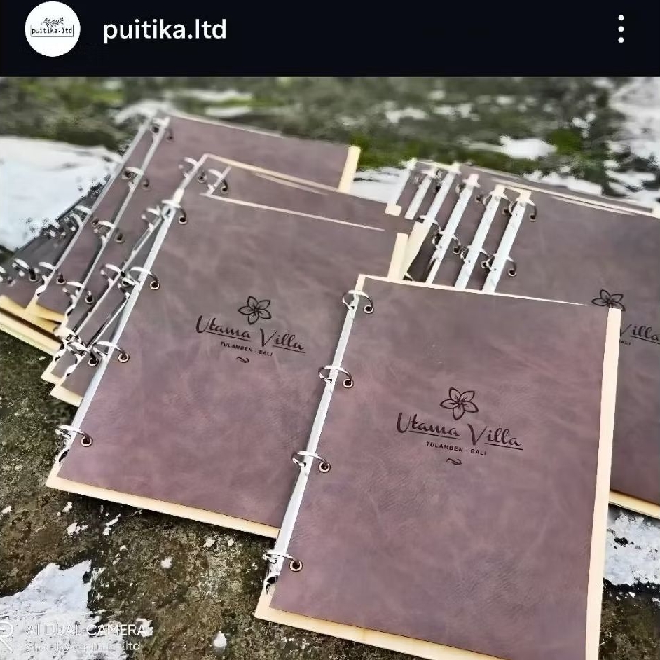 

leather cover custom grafir untuk buku menu