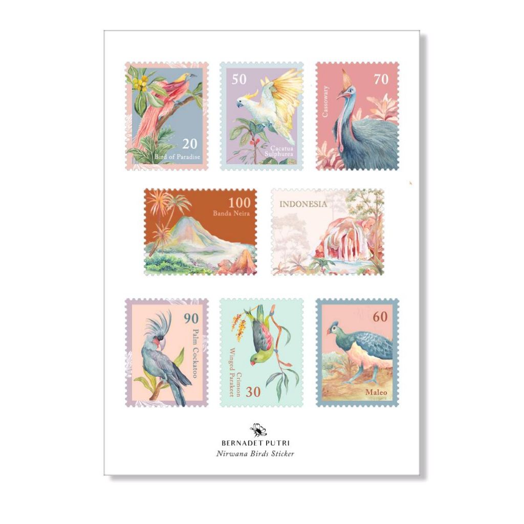 

Nirwana Post Stamps Stickers (A6 size)