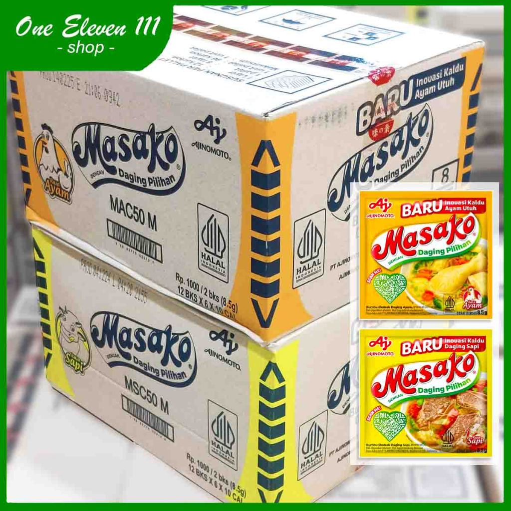 

MASAKO Bumbu Kaldu Penyedap Rasa 1DUS isi 60 renceng x 12pcs x 8,5gr