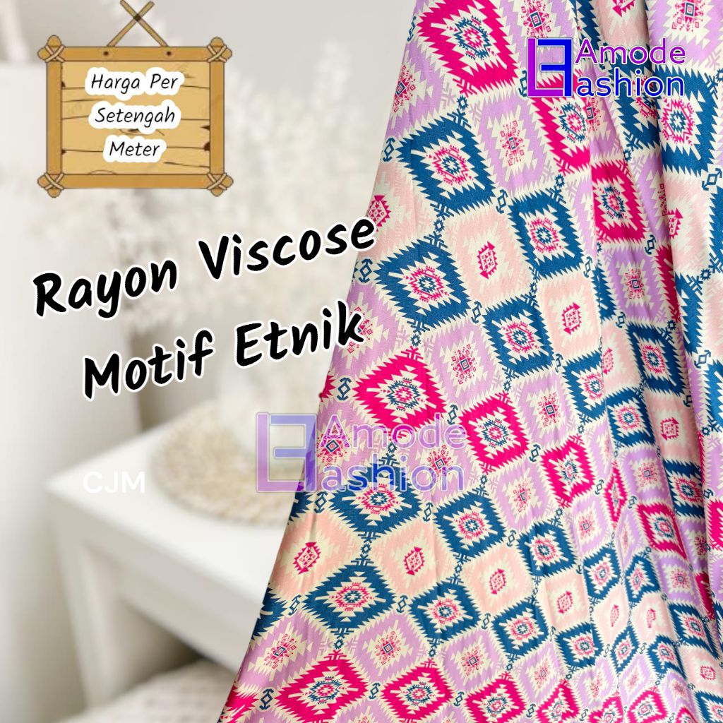 Kain Rayon Viscose Motif Etnik