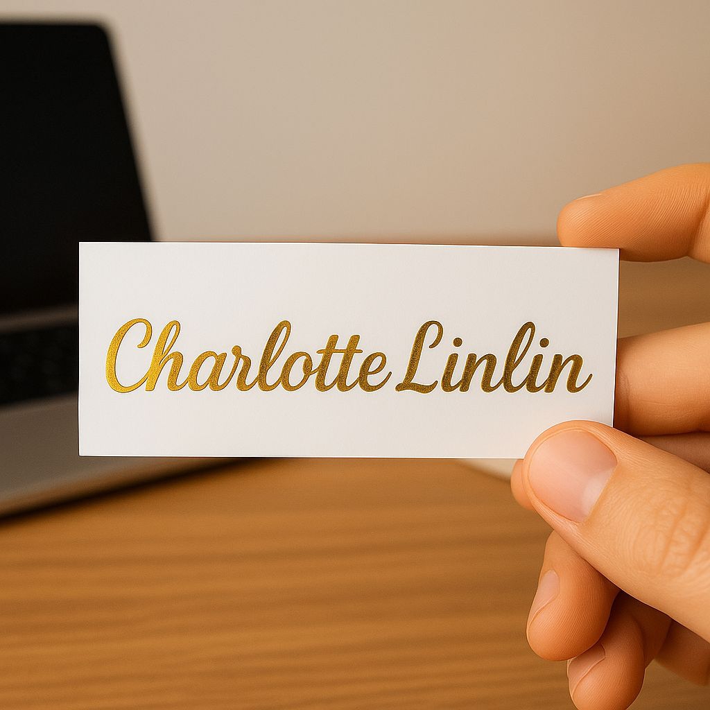 

Cutting Stiker Emas Nama Sendiri Warna Matte Gold