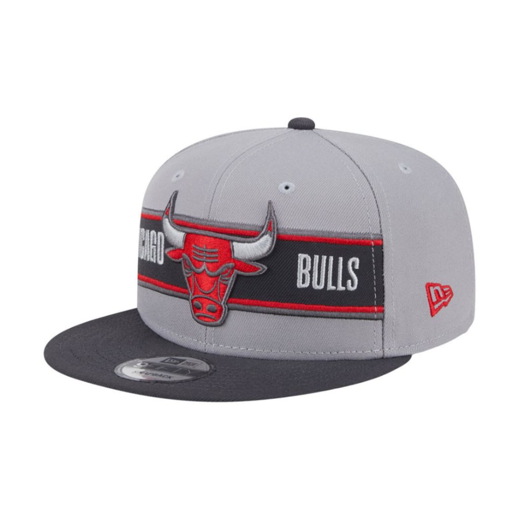 Topi Anak New Era Cap Chicago Bulls Draft 24 Gray Youth 9Fifty Snapback Original