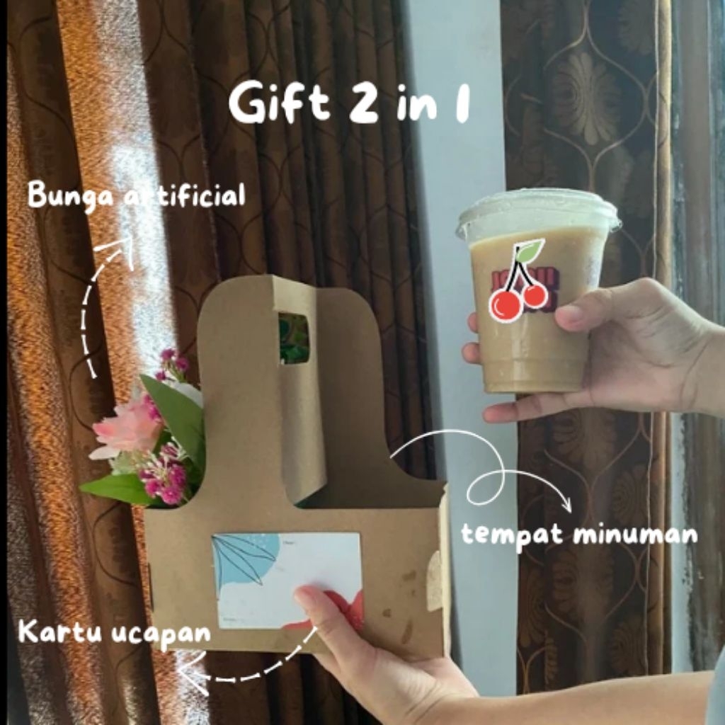 

Gift flower and coffee box 2 in 1 gift wisuda