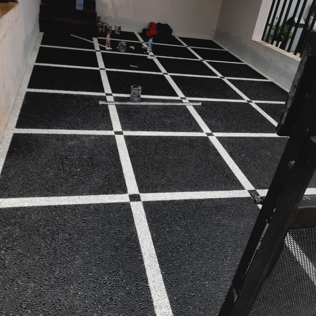 batu koral carport rumah