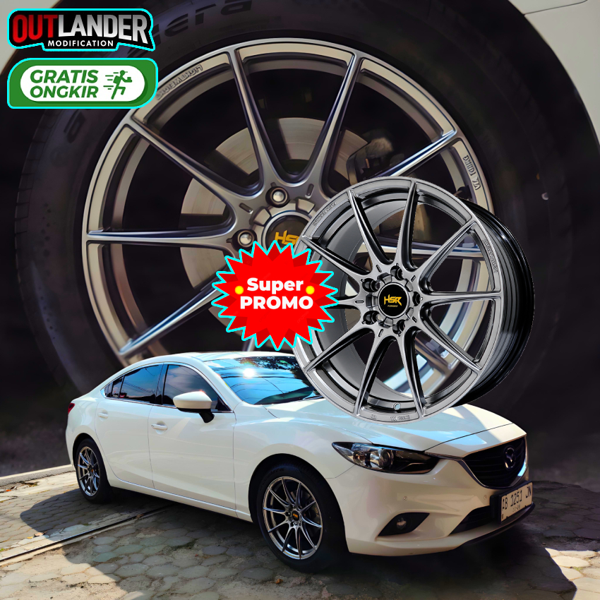 velg racing hsr velg R18 untuk mobil Mazda3 Mazda5 Mazda6 CX3 CX5 CX7 CX9 dll hsr fg tobelo r18
