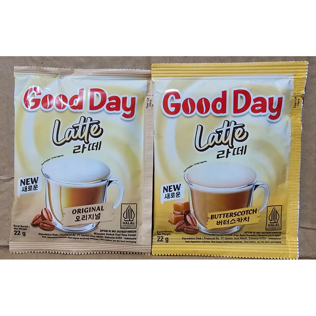 

GOODDAY LATTE ORIGINAL & BUTTERSCOTCH - paket 5 sachet