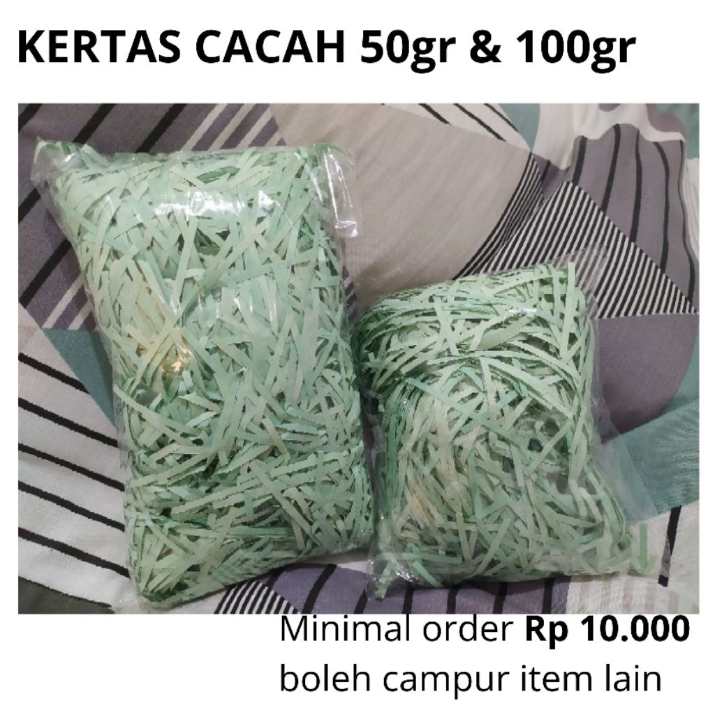 

kertas cacah / kertas serut untuk hampers 50gr / 100gr