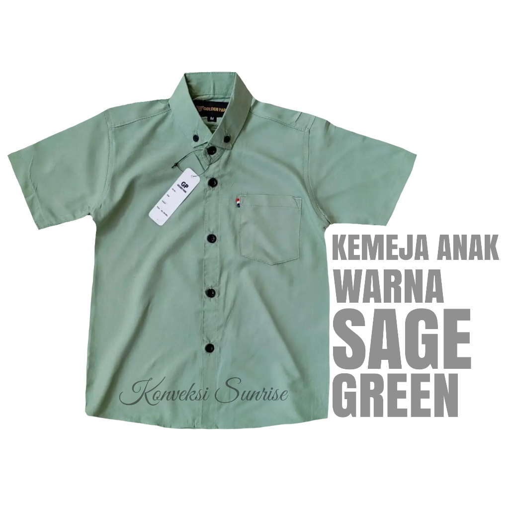 Sage Green Kemeja Kondangan Anak Laki Laki - Outfit Anak Cowok