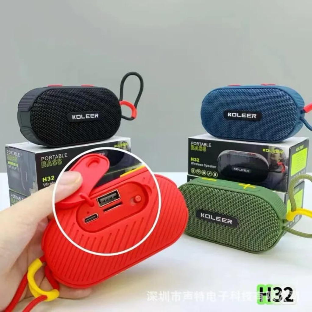Speaker Mini H32, Speaker Bluetooth Portabel Super Bass, Spiker Murah