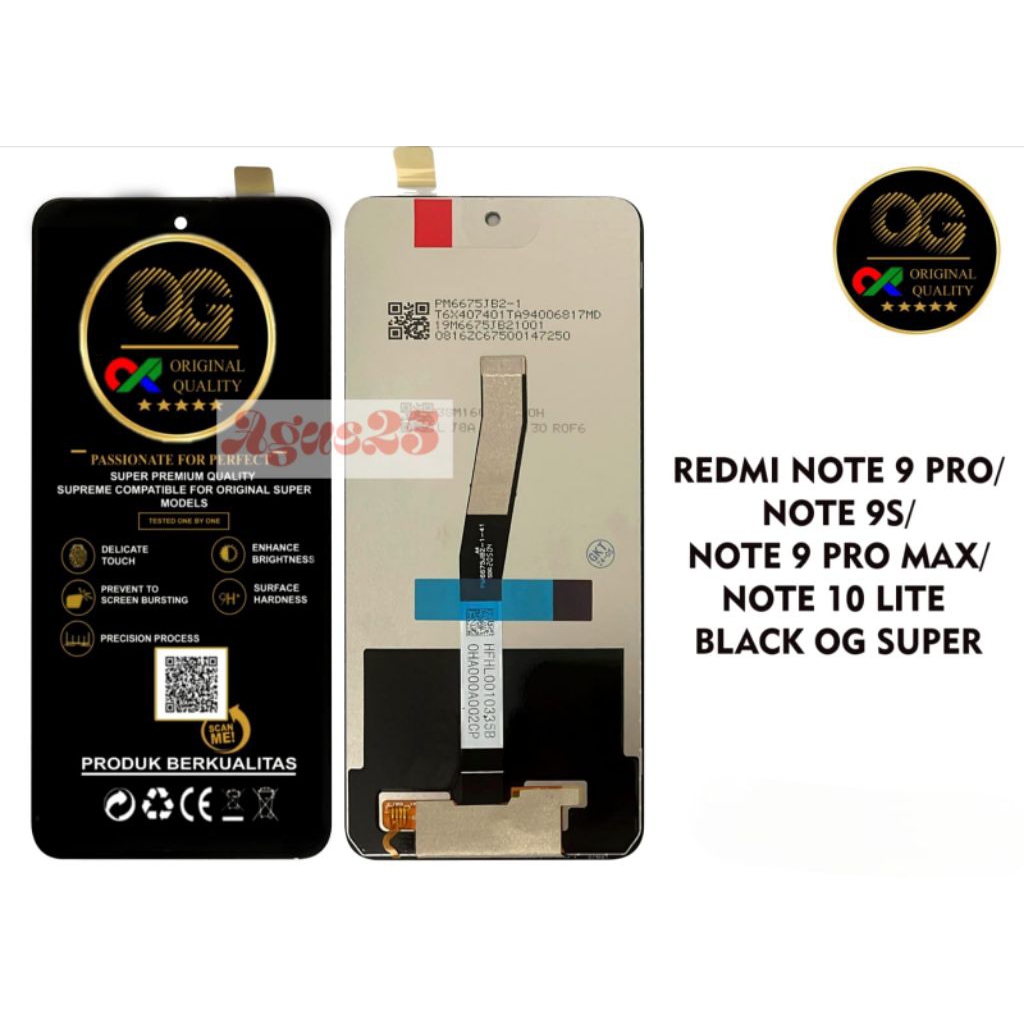 LCD XIAOMI REDMI NOTE 9 PRO/NOTE 9S/NOTE 9 PRO MAX/NOTE 10 LITE LCD TOUCHSCREEN ORIGINAL