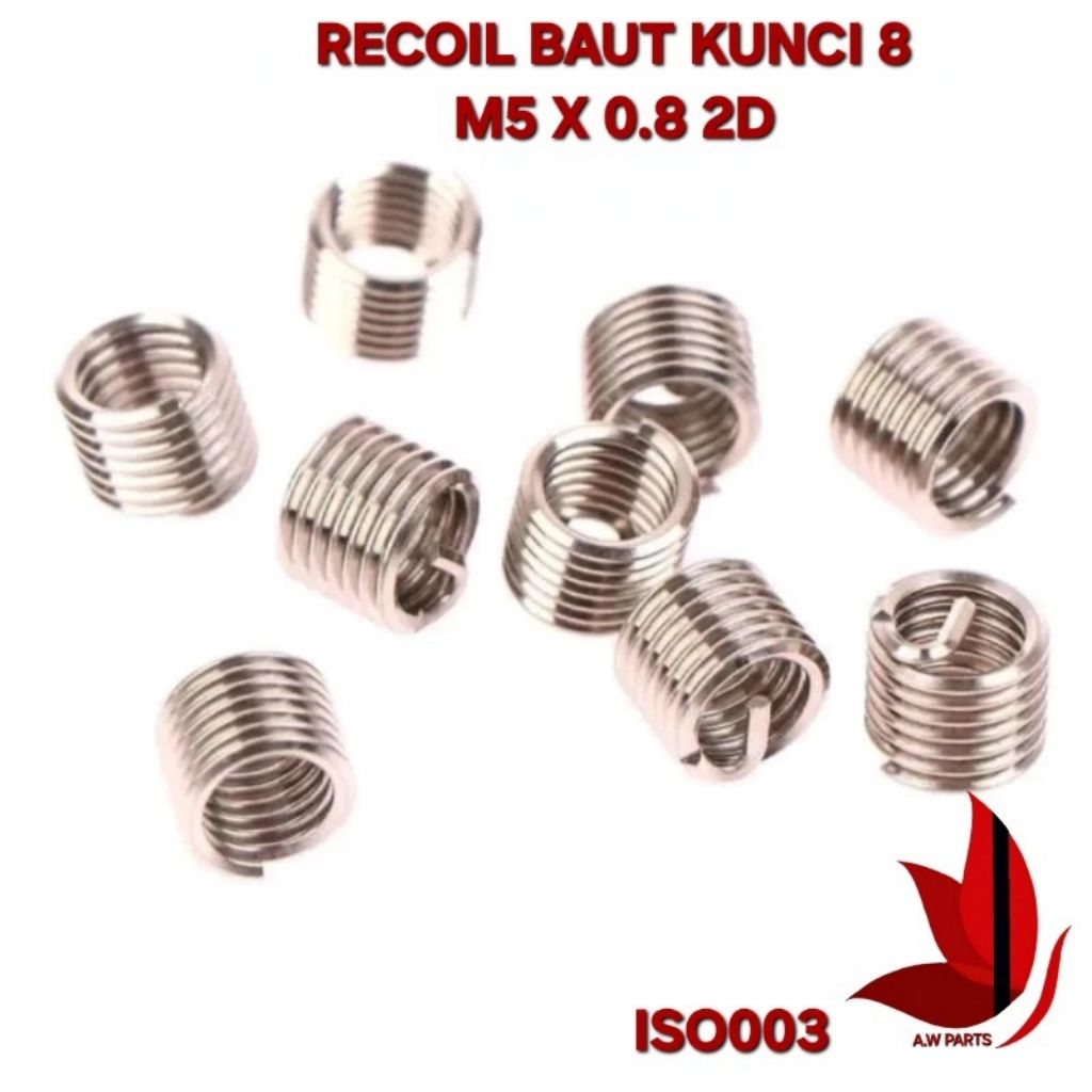 RECOIL  M5 X 0.8 2D recoil baut kunci 8 recoil baut 8 recoil drat 8