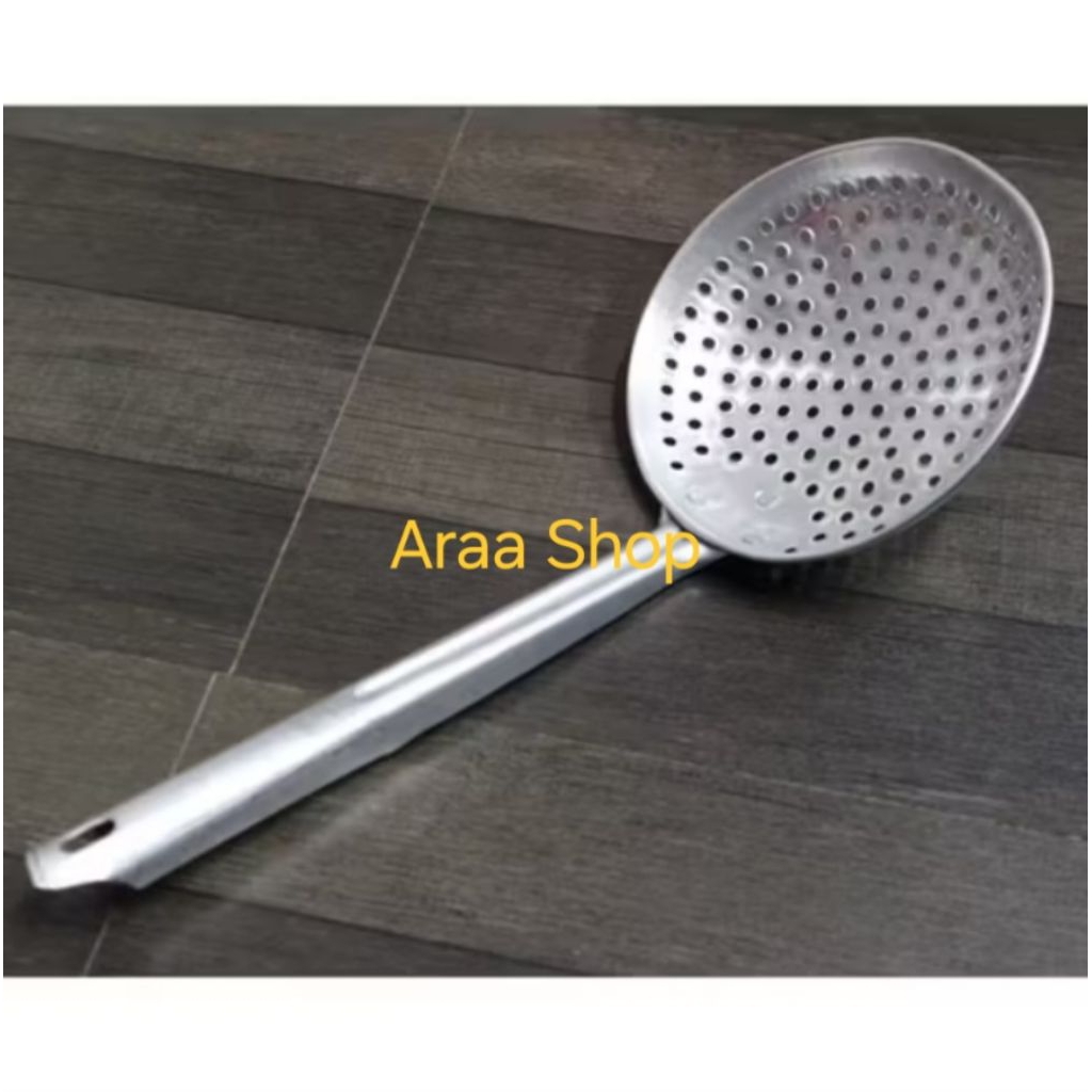 Serok Saringan Aluminium Jawa Maspion 15cm & 20cm Erus Lubang Bolong Alumunium Serok Gorengan Almuni