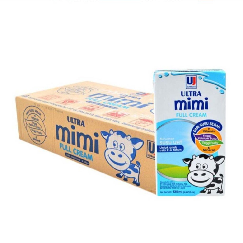 

Ultra Mimi kids Susu UHT Full Cream Kotak 40 x 125 ml - Karton