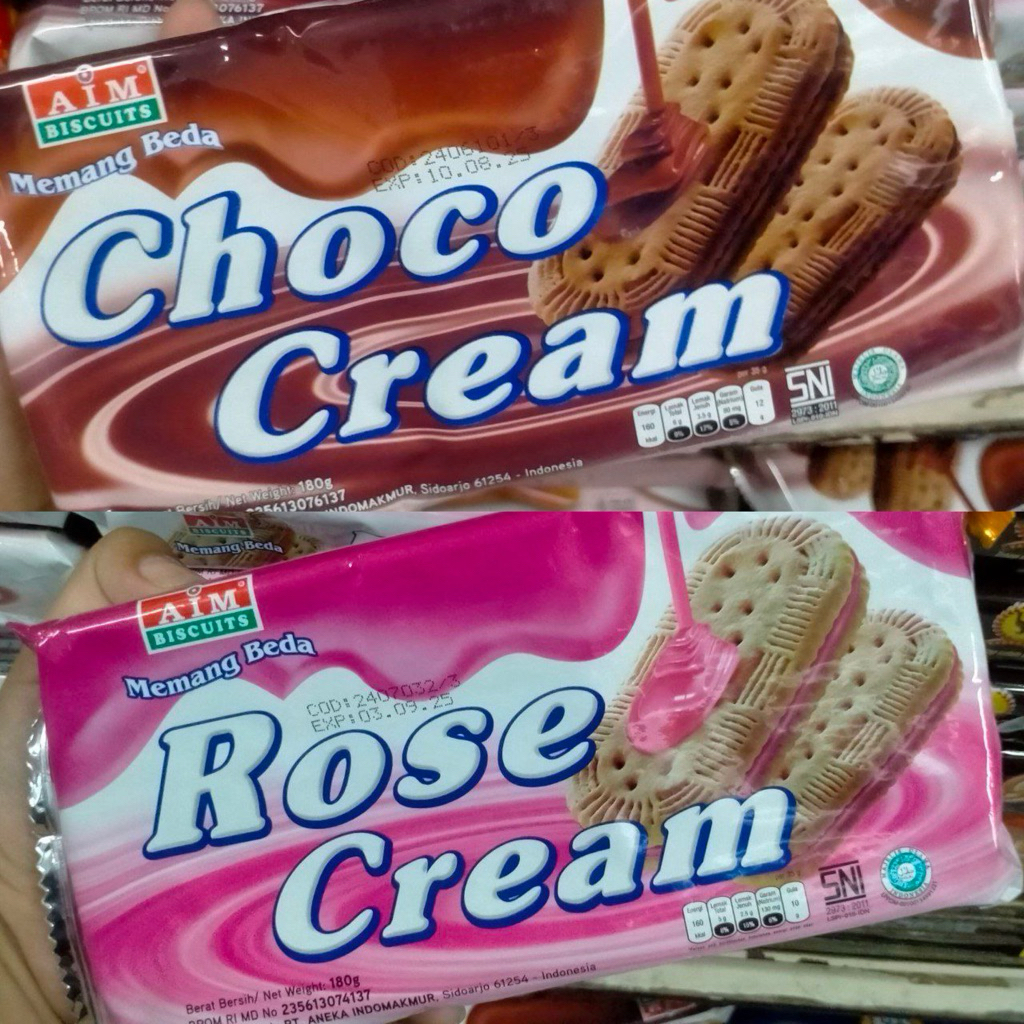 

Aim Biskuit Choco Cream & Rose Cream 180gr
