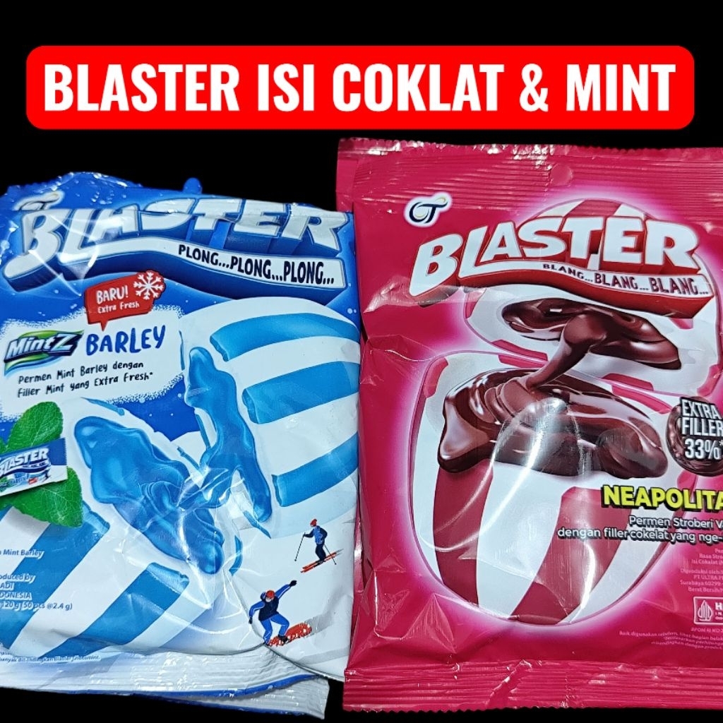 

permen blaster isi coklat & mint