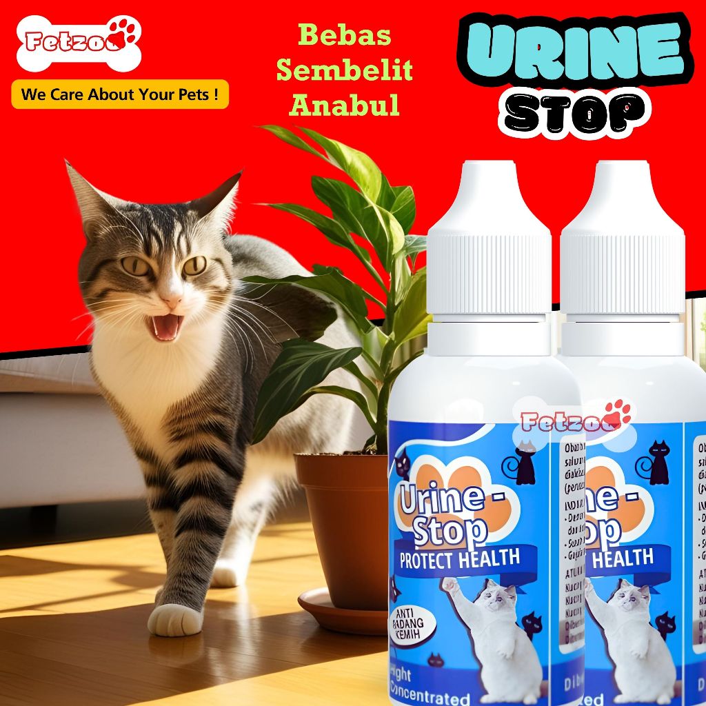 Obat Kucing Infeksi Saluran Kencing Anti Radang Kemih Sakit Susah Pipis Hewan Ampuh FETZOO