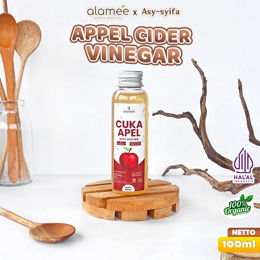 

Cuka Apel Original With Mother Organik Minuman Detok Vinega Sari BuahNon MSG Apple Cider Vinegar