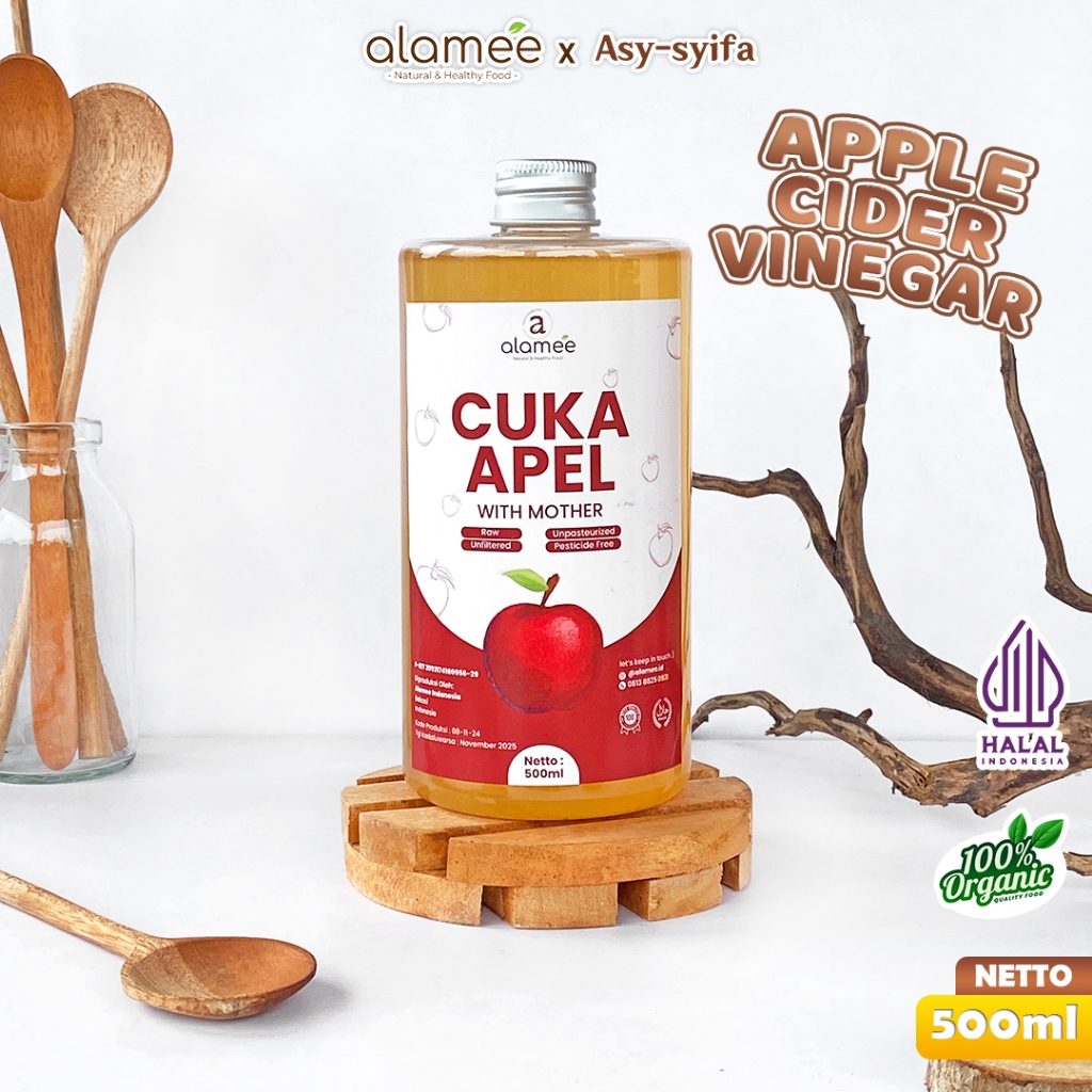 

Cuka Apel Original With Mother Organik Minuman Detok Vinega Sari BuahNon MSG Apple Cider Vinegar