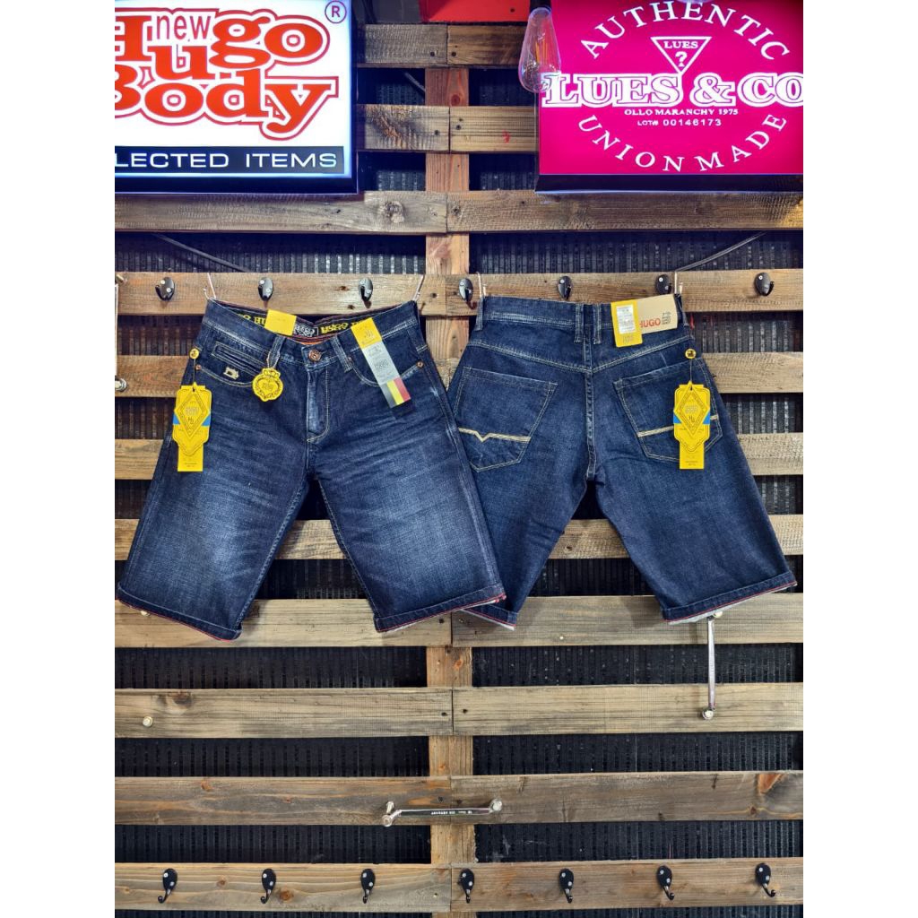 CELANA JEANS PENDEK PRIA HUGO BODY PREMIUM CELANA BASIC PRIA DEWASA BERKUALITAS CELANA PENDEK PRIA S