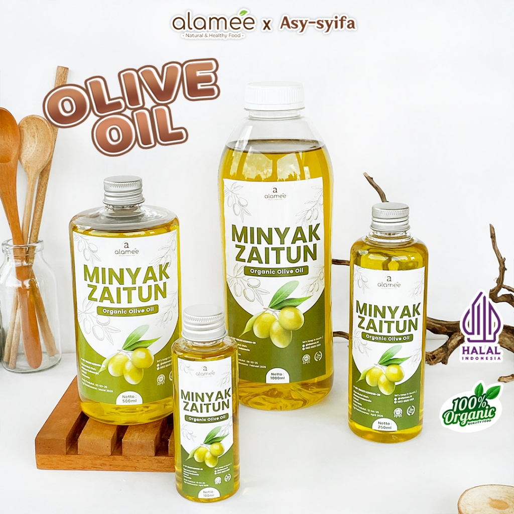 

Minyak Zaitun Untuk Diminum dan Dimasak Olive Oil Extra Virgin Organic Organik Murni Asli Masak Asli