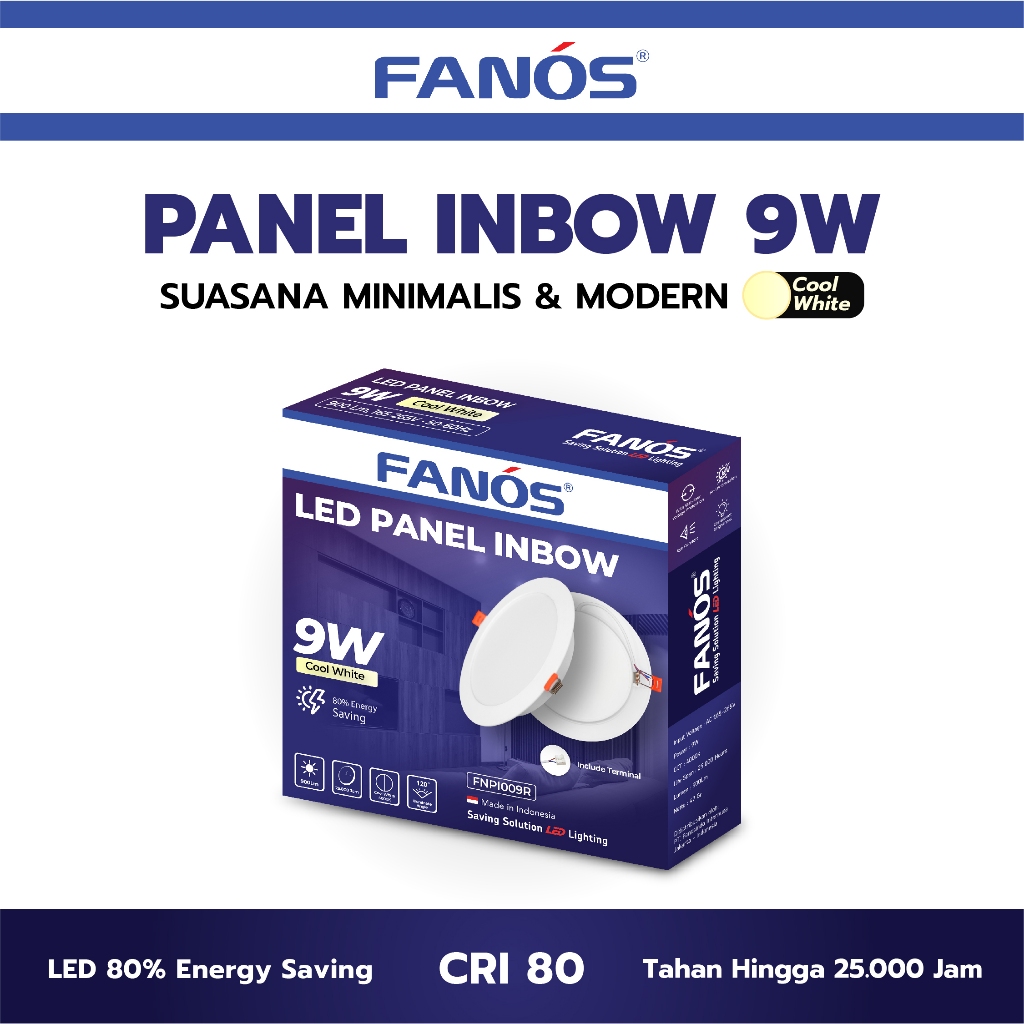 Fanos Panel Inbow 9WATT - Cool White -