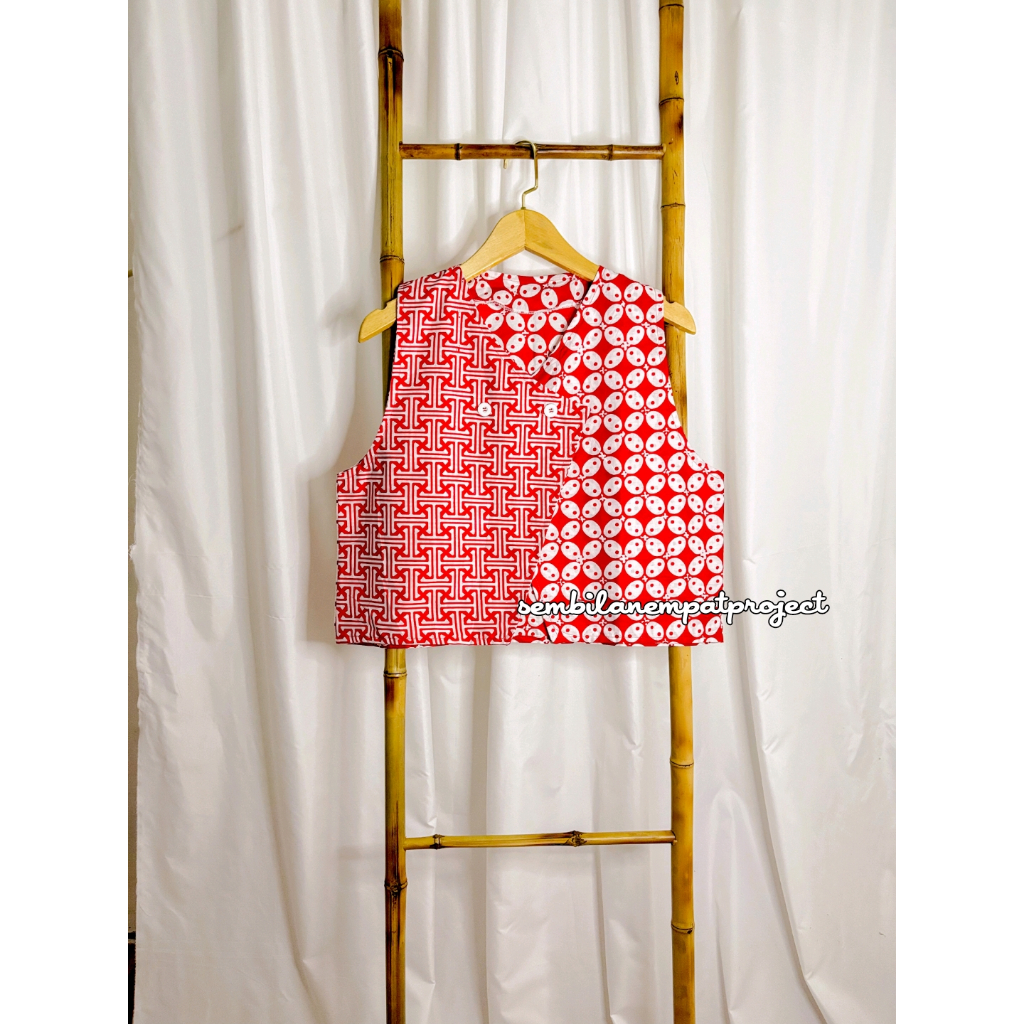 MANDA VEST / VEST BATIK / ROMPI WANITA / ROMPI MERAH PUTIH