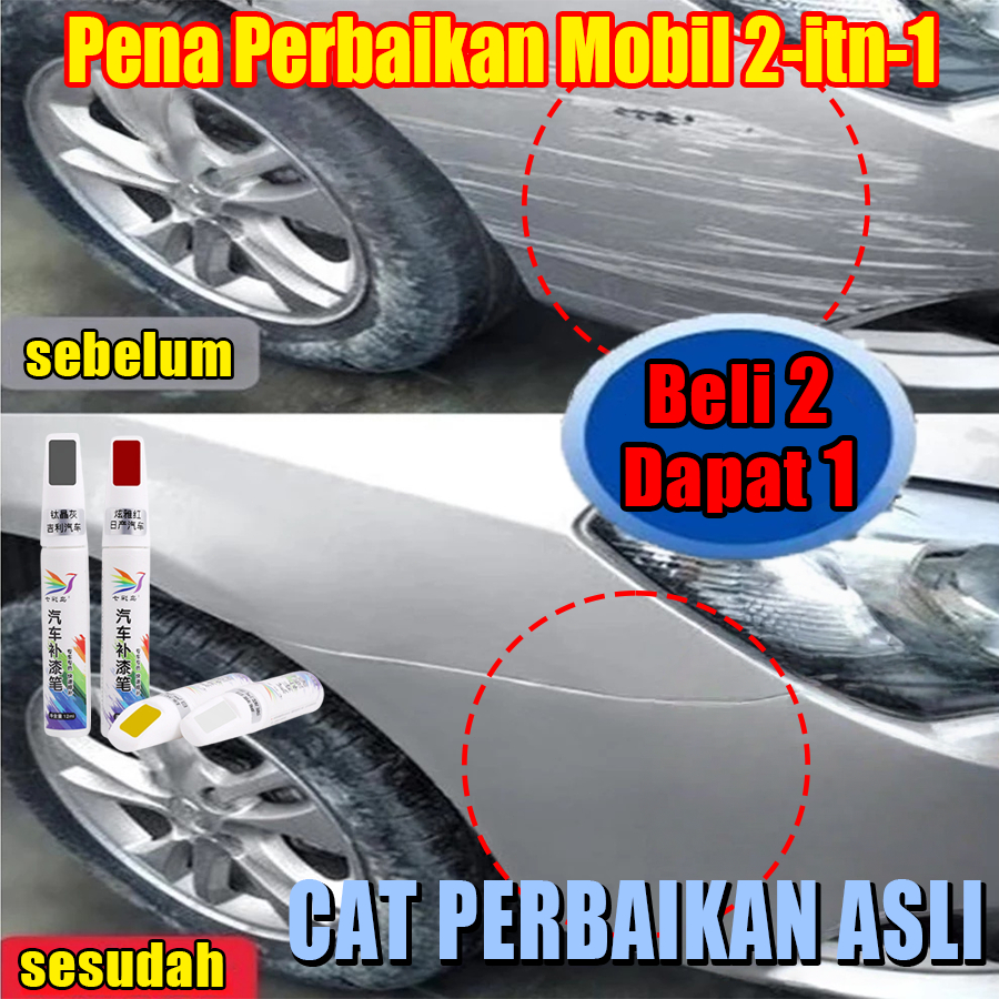 Spidol baret mobil compound penghilang baret helm body motor kasar scratch remover Putih hitam Abu-a