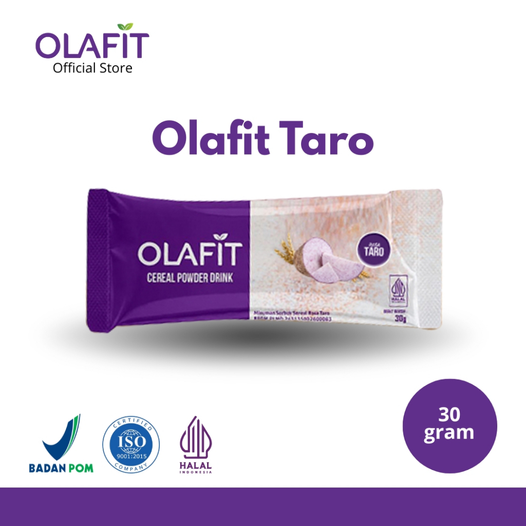 

OLAFIT Meal Replacement Multigrain Cereal Powder Drink Rasa Taro 1 Sachet Sereal Sehat By GOFIT GROUP