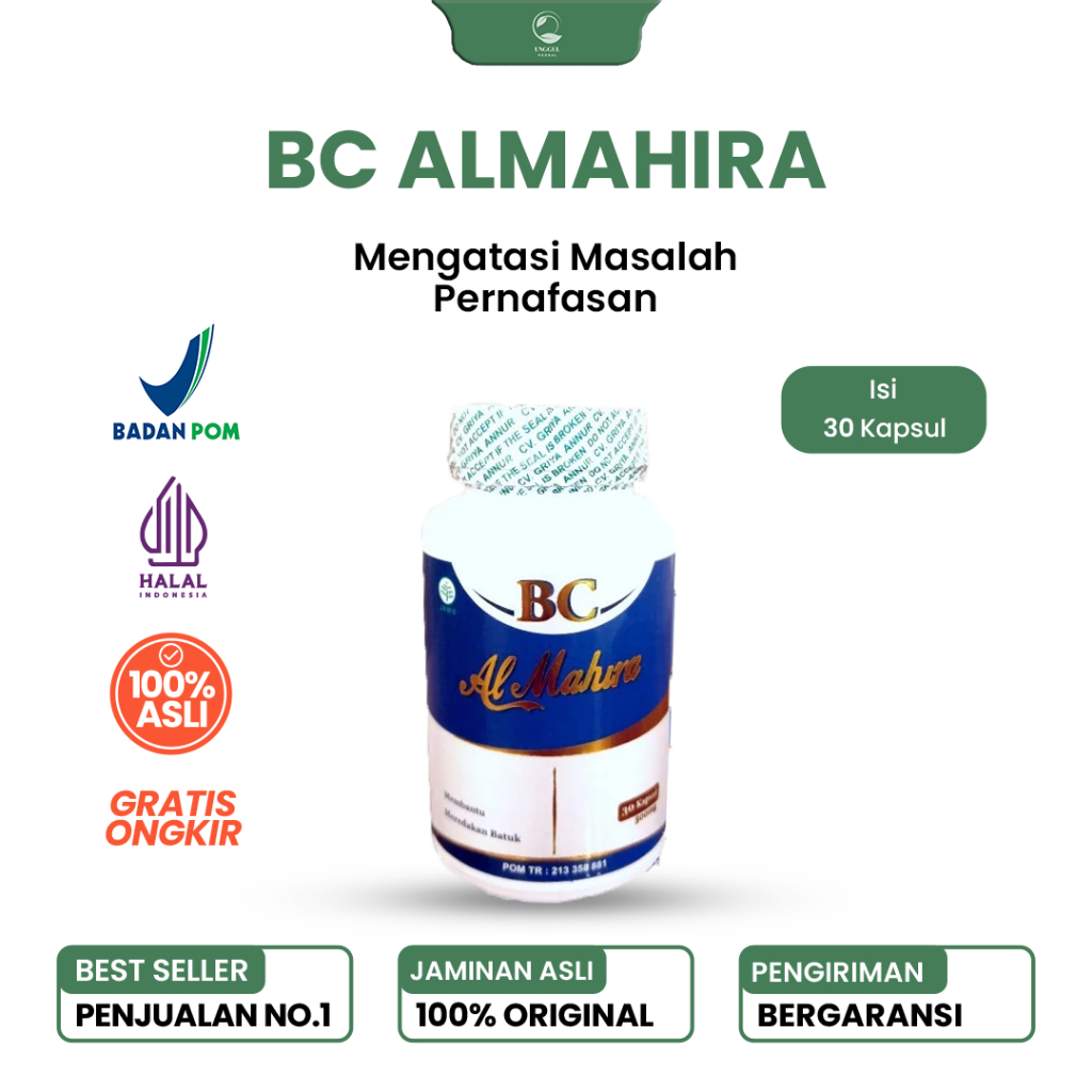 Kapsul BC Almahira Original Obat Sesak Nafas Batuk Asma Paru Isi 30 Kapsul