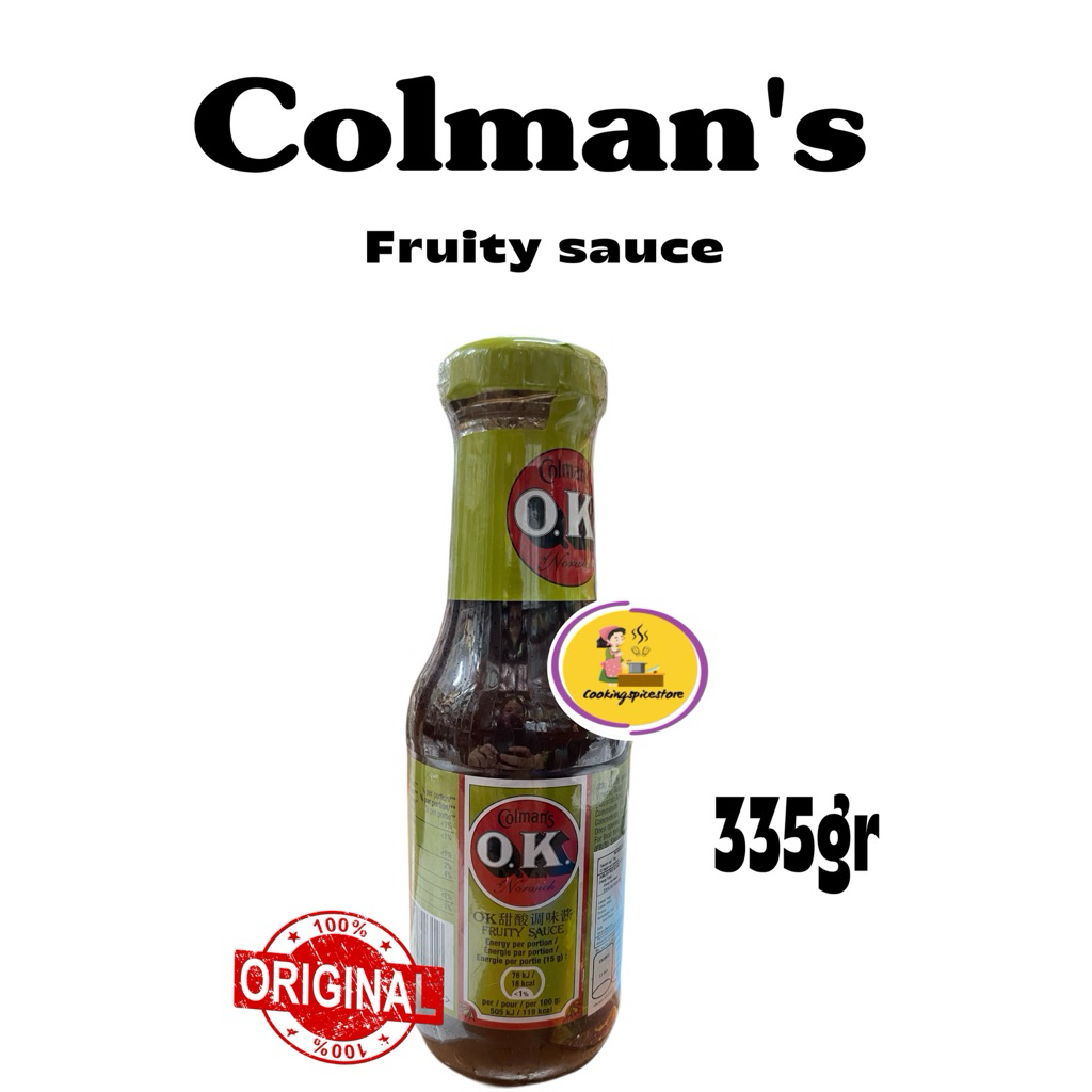

Colman’s OK Fruity Sauce 335gr – Saus Buah Inggris Original Untuk Masakan Asia Barat BBQ Marinasi