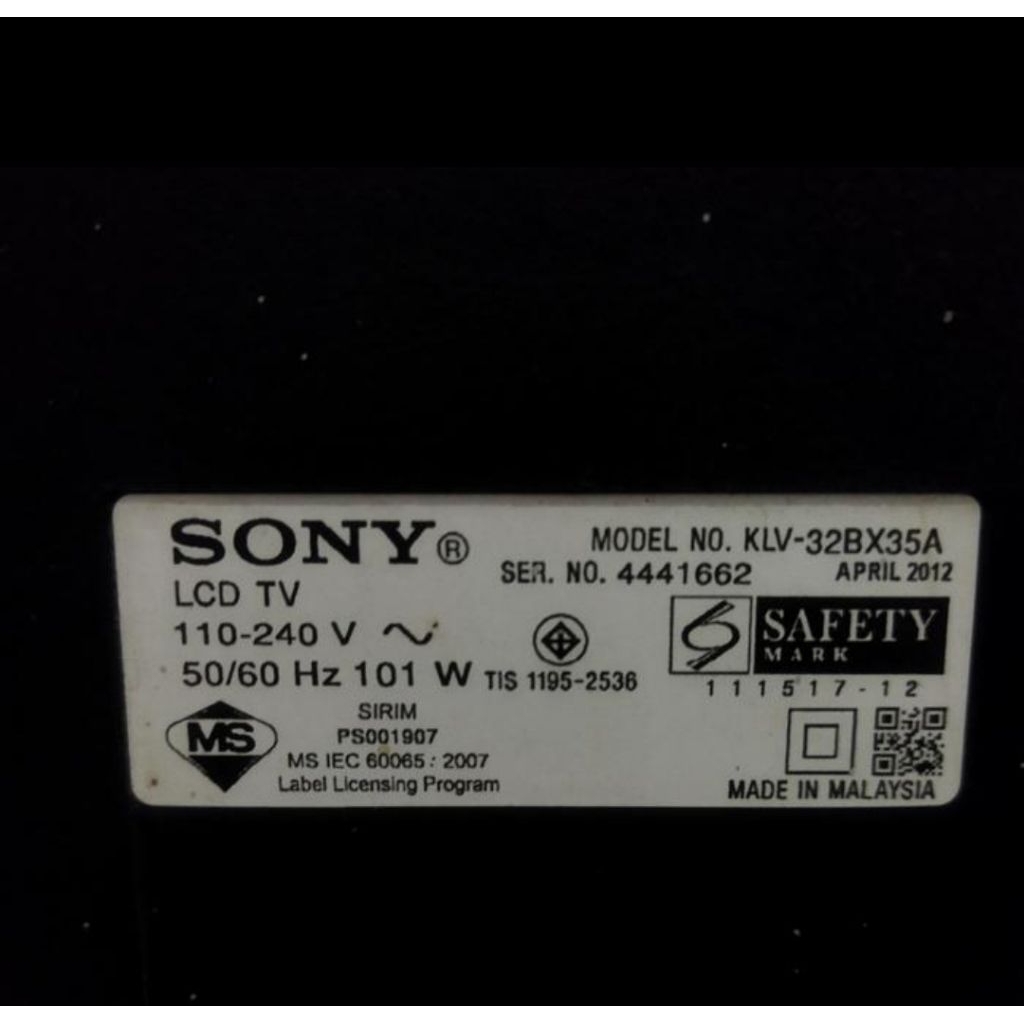 SENSOR REMOT IR TV LCD SONY BRAVIA KLV-32BX35A 32BX35 KLV32BX35