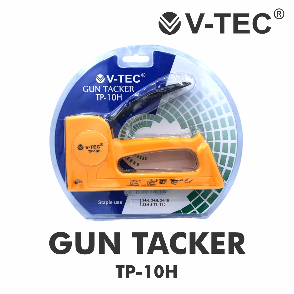Alat Gun Tacker Staples / Stapler Tembak V-TEC TP-10H / V-TEC Gun Tacker TP-10H