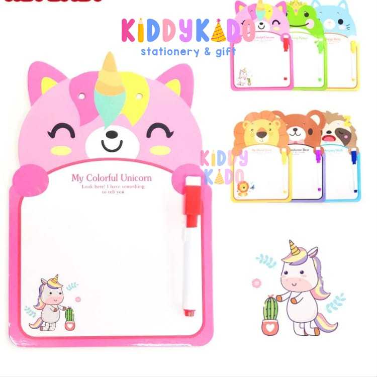 

[KHUSU BATAM] Papan tulis mini 2 sisi karakter kartun